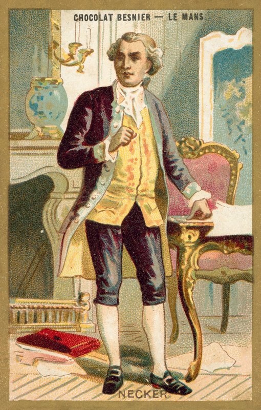 Jacques Necker, sveitsiläinen ranskalainen pankkiiri ja valtiomies (chromolitho) tekijältä French School