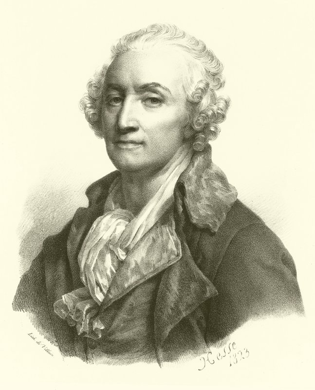 Jean-Baptiste Greuze, muotokuva (kaiverrus) tekijältä French School