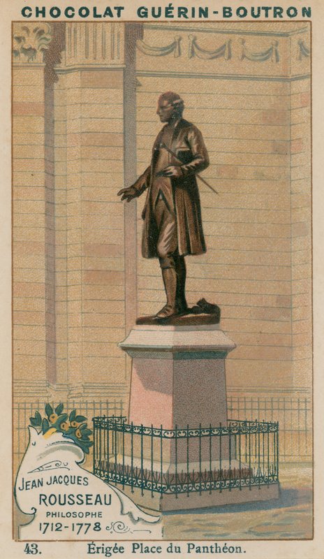 Jean Jacques Rousseau, filosofi, 1712-1778, pystytetty Place du Pantheon tekijältä French School