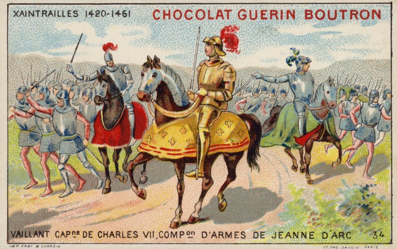 Jean Poton de Xaintrailles, ranskalainen sotilaskomentaja (chromolitho) tekijältä French School