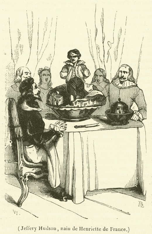 Jeffery Hudson, nain de Henriette de France (kaiverrus) tekijältä French School