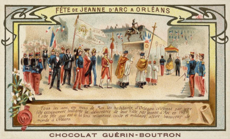 Jeanne of Arc -festivaali, Orleans, Ranska (chromolitho) tekijältä French School