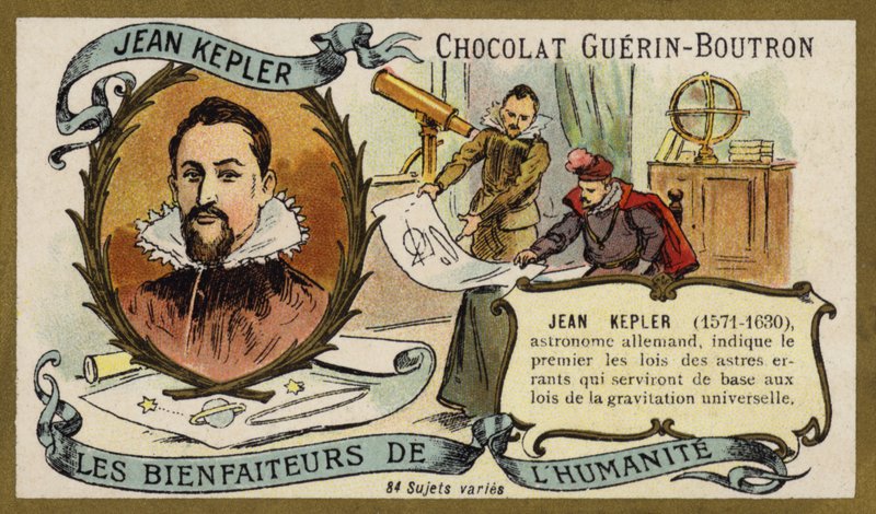 Johannes Kepler, saksalainen tähtitieteilijä (chromolitho) tekijältä French School