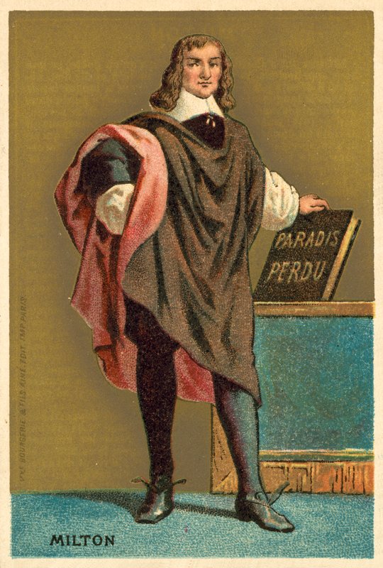 John Milton, englantilainen runoilija (chromolitho) tekijältä French School