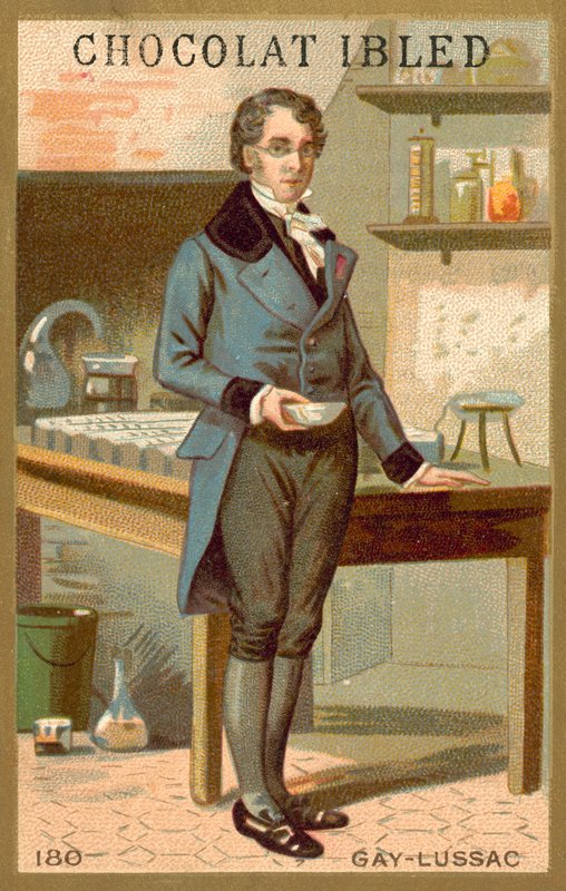 Joseph Louis Gay-Lussac, ranskalainen kemisti ja fyysikko (chromolitho) tekijältä French School