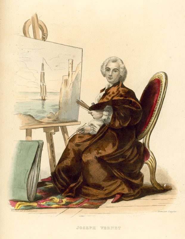 Joseph Vernet (värillinen kaiverrus) tekijältä French School