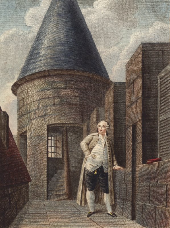 Ranskan kuningas Ludvig XVI Pariisin Temple Towerin katolla tekijältä French School