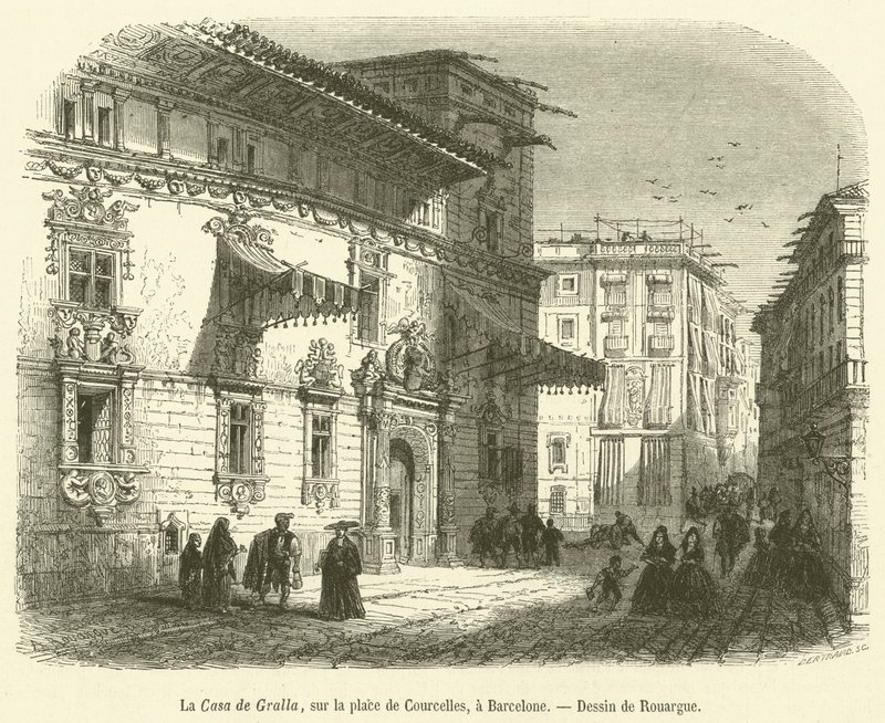 Casa de Gralla, Place de Courcelles, Barcelonassa (kaiverrus) tekijältä French School