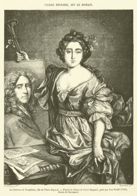 Feuquieresin kreivitär, Pierre Mignardin tytär (kaiverrus) tekijältä French School
