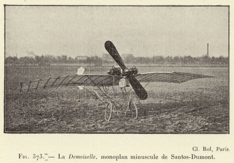 La Demoiselle, Santos-Dumontin pieni monotaso (kaiverrus) tekijältä French School