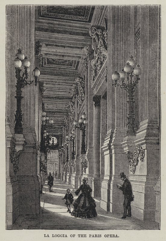 Pariisin oopperan La Loggia (kaiverrus) tekijältä French School