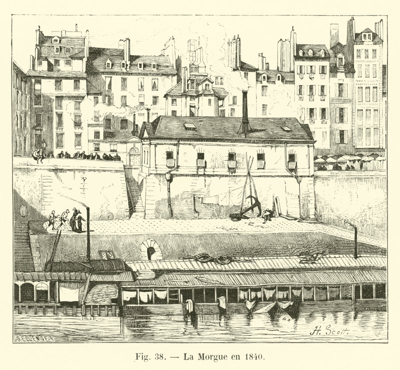 Ruumishuone vuonna 1840 tekijältä French School