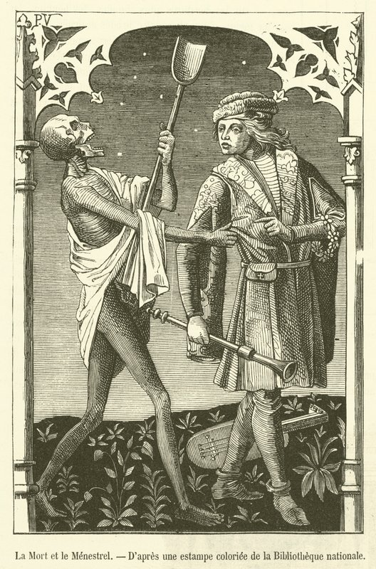 Death and the Minstrel (kaiverrus) tekijältä French School