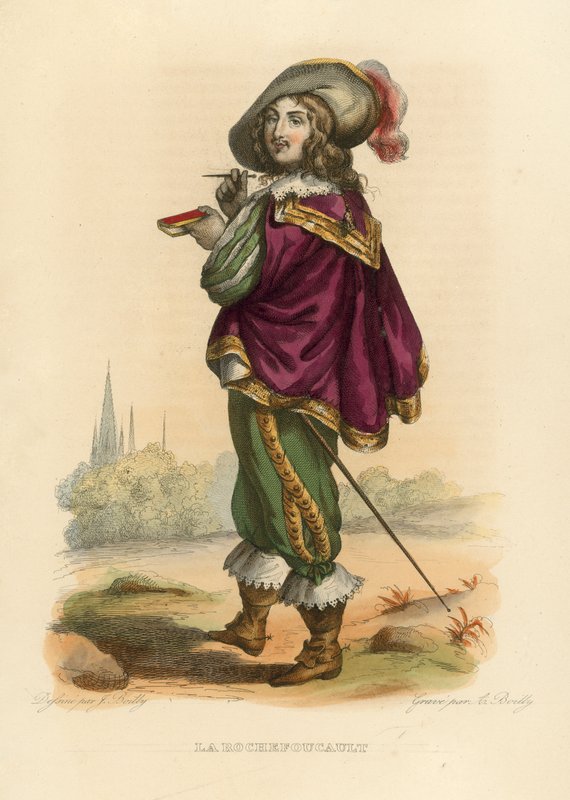 La Rochefoucauld (värillinen kaiverrus) tekijältä French School