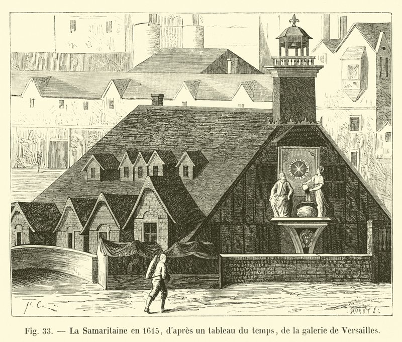 La Samaritaine vuonna 1615, sen ajan maalauksesta, Versailles