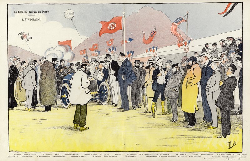 Puy-de-Domen taistelu, kenraali (väri litho) tekijältä French School