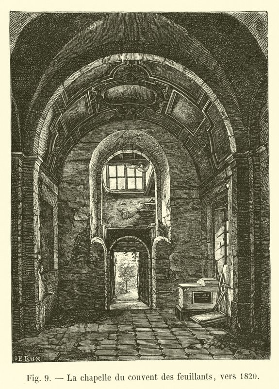 Feuillanttien luostarin kappeli, noin 1820 tekijältä French School