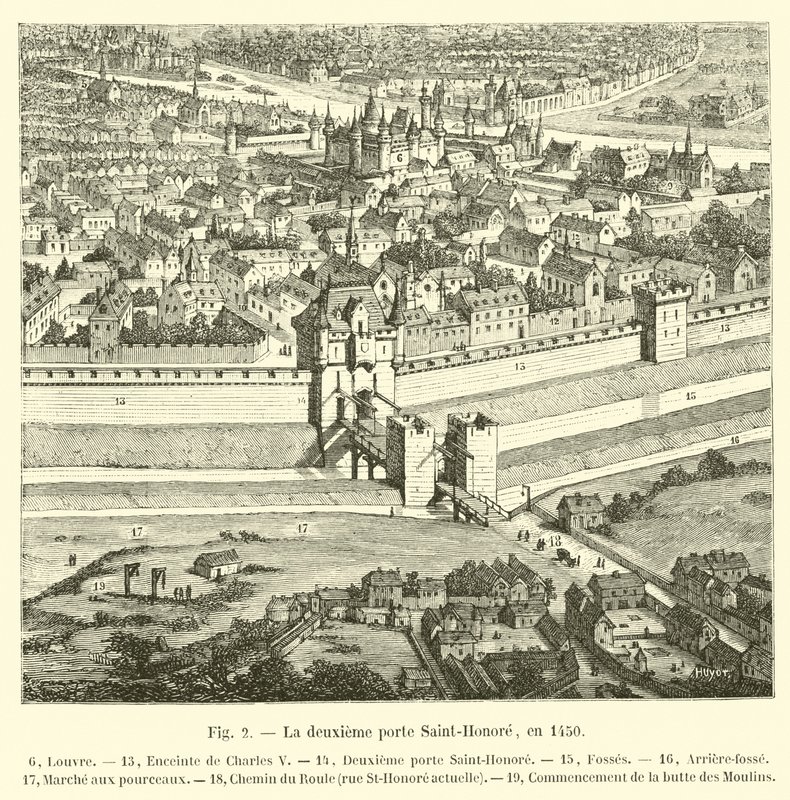 Toinen Porte Saint-Honore, vuonna 1450 tekijältä French School
