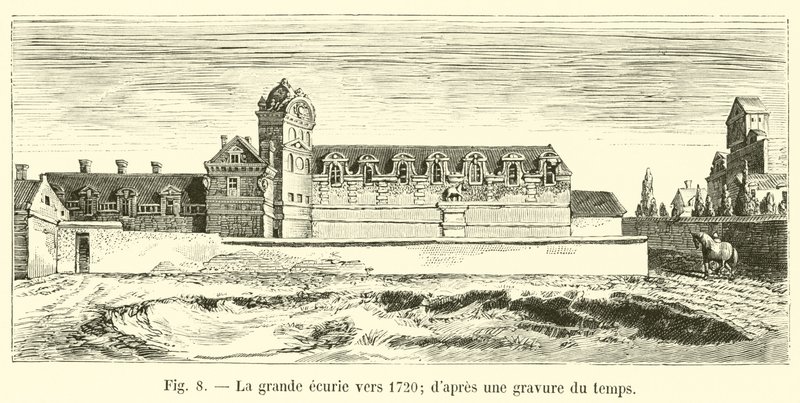 Suuri talli noin 1720; aikaisesta kaiverruksesta tekijältä French School