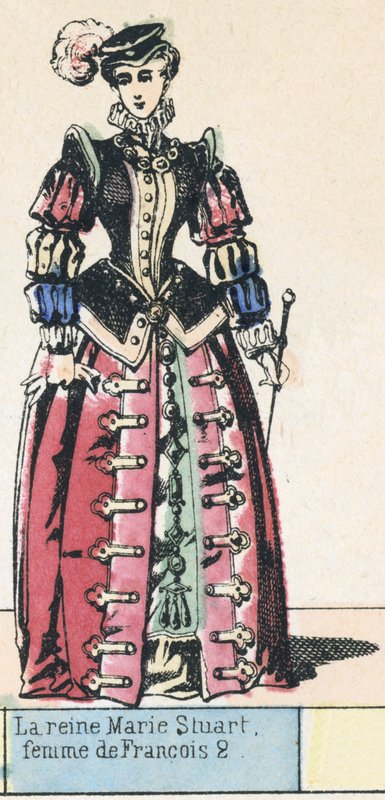 Queen Mary Stuart, Francois 2:n vaimo (värinen kaiverrus) tekijältä French School