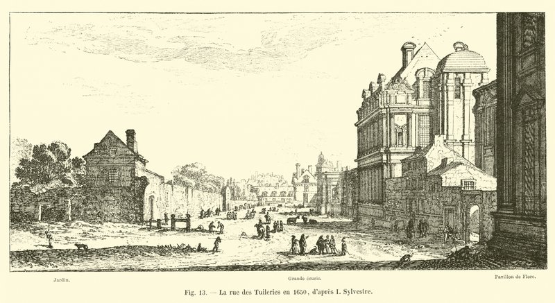 Rue des Tuileries vuonna 1650, I Sylvestren jälkeen tekijältä French School
