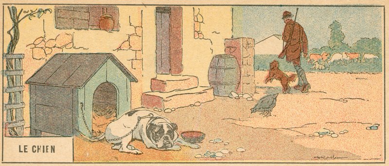 Le Chien (värilitografia) tekijältä French School