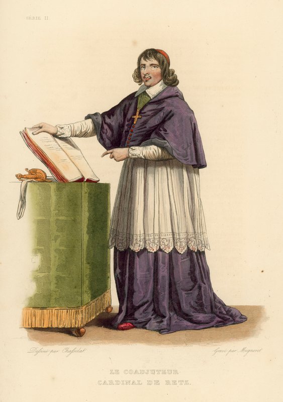 The Coadjutor, Cardinal de Retz (värillinen kaiverrus) tekijältä French School