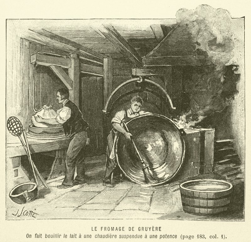 Gruyere-juusto (kaiverrus) tekijältä French School