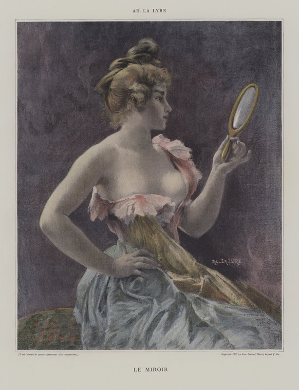 Le Miroir (Peili) (väri litho) tekijältä French School