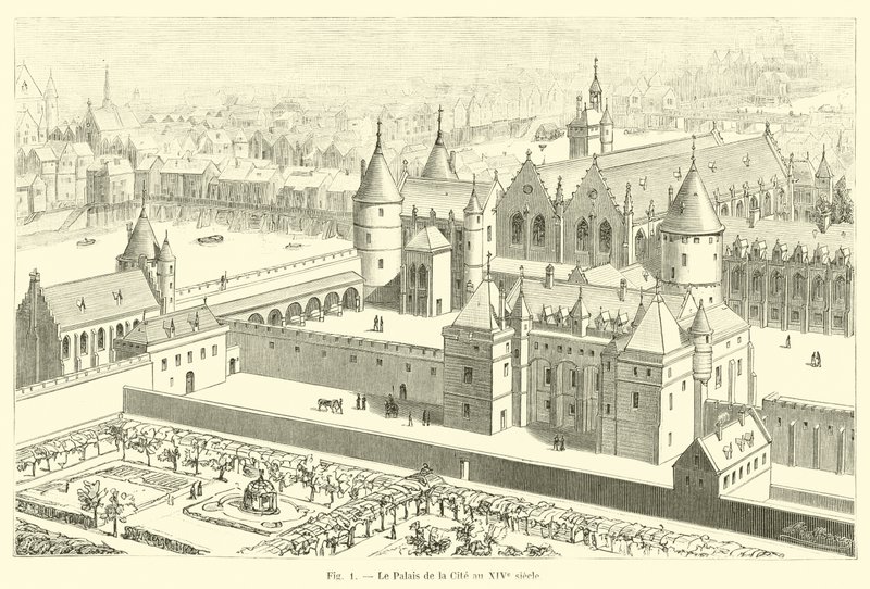 Kaupungin palatsi 1300-luvulla tekijältä French School
