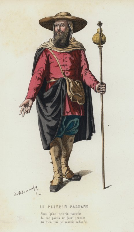 Pilgrim Passing (värillinen kaiverrus) tekijältä French School