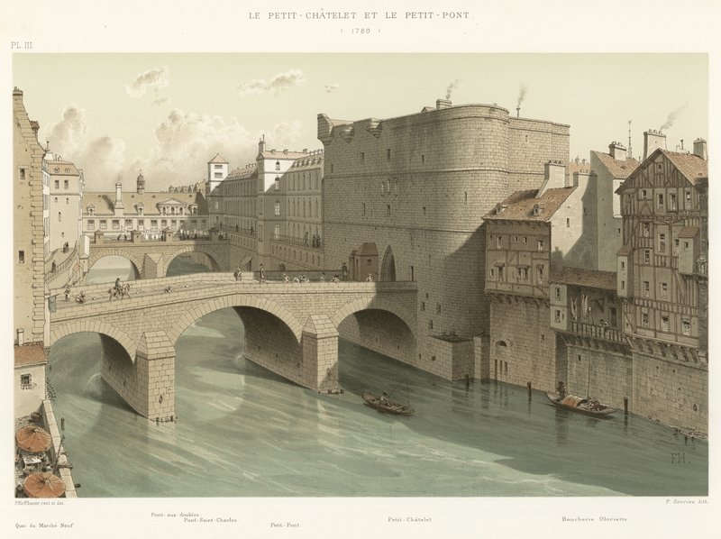 Petit-Chatelet ja Petit-Pont, 1780 tekijältä French School