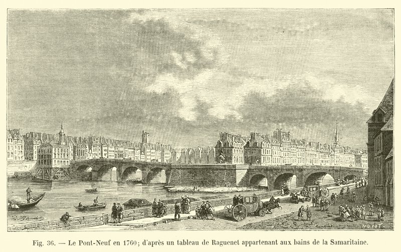 Pont-Neuf vuonna 1760, Raguenet