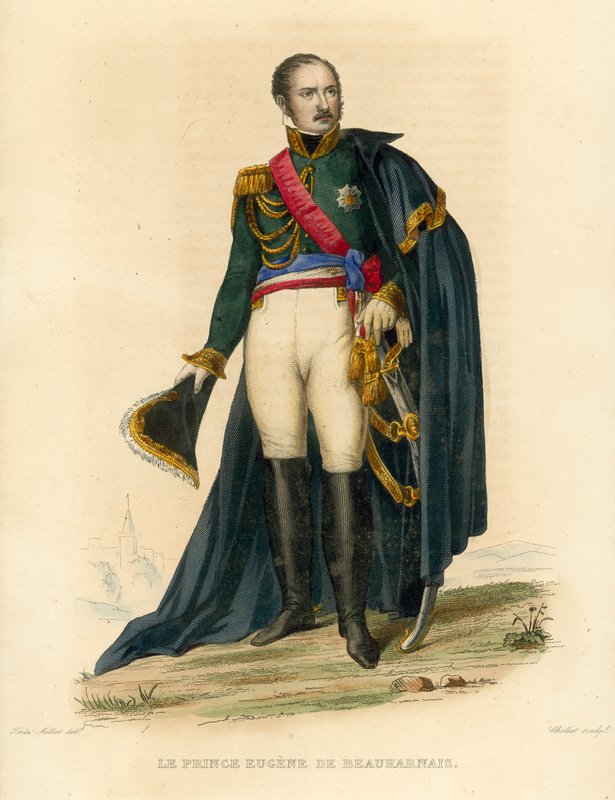 Prinssi Eugene de Beauharnais (värillinen kaiverrus) tekijältä French School