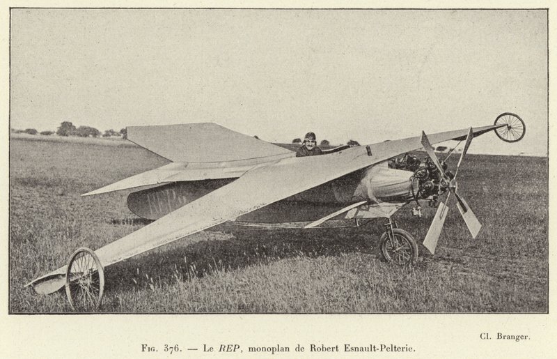 Le REP, yksitaso, Robert Esnault-Pelterie (kaiverrus) tekijältä French School