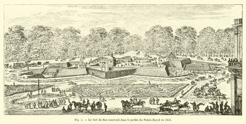 Fort du Roi rakennettiin Palais-Royalin puutarhaan vuonna 1651 tekijältä French School