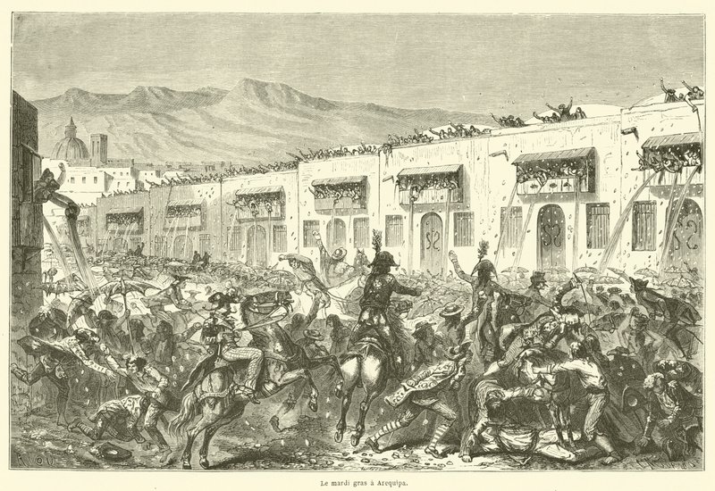 Le mardi gras a Arequipa (kaiverrus) tekijältä French School