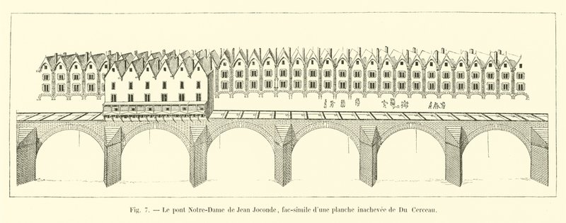 Jean Joconden Notre-Damen silta, faksimile Du Cerceaun keskeneräisestä levystä tekijältä French School