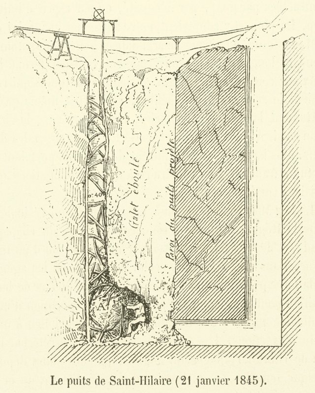 Saint-Hilairen kaivo, 21. tammikuuta 1845 (kaiverrus) tekijältä French School