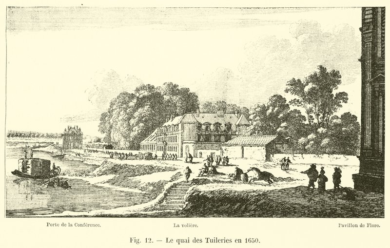 Quai des Tuileries vuonna 1650 tekijältä French School