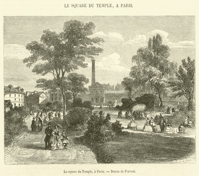 Le square du Temple, Pariisi (kaiverrus) tekijältä French School