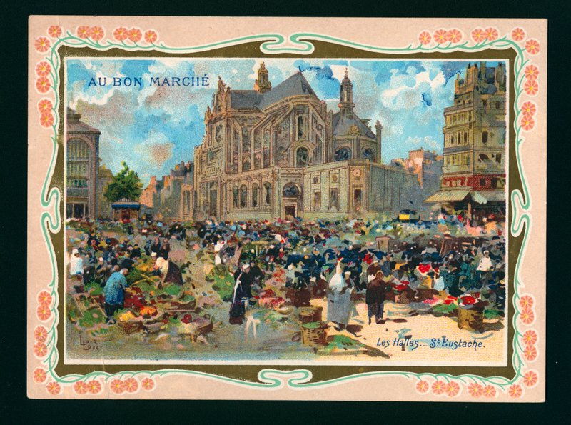 Les Halles ja St Eustachen kirkko, Pariisi (kromoliitti) tekijältä French School