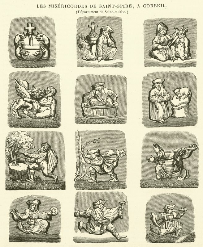 The Misericords of Saint-Spiren, Corbeil (kaiverrus) tekijältä French School
