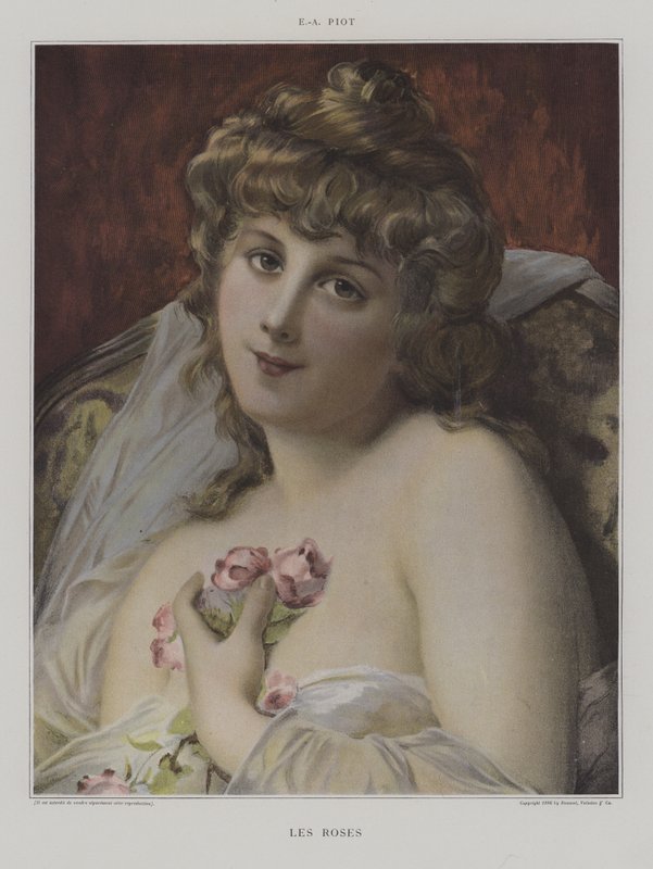 Les Roses (Rose) (väri litho) tekijältä French School