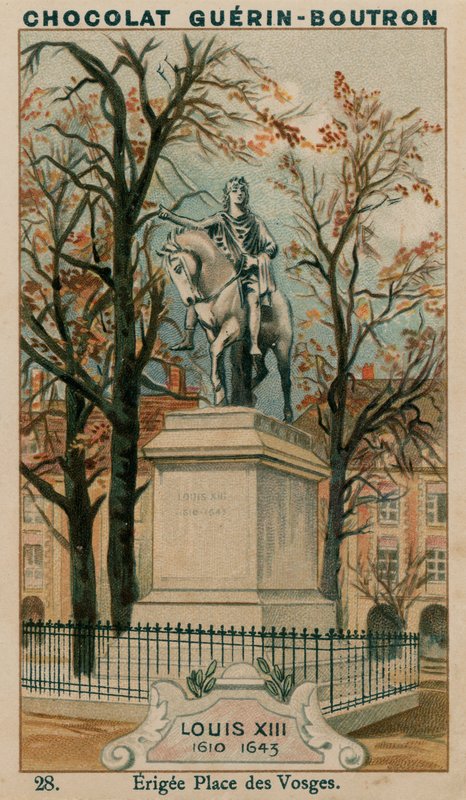 Ludvig XIII, 1610-1643, pystytetty Place des Vosges tekijältä French School
