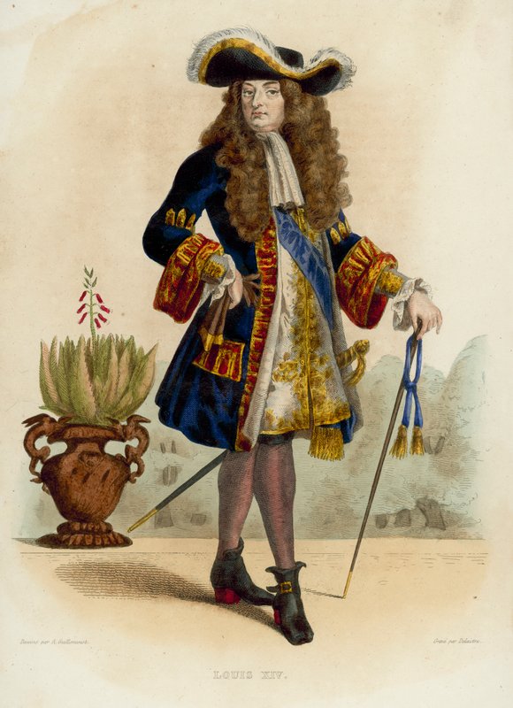 Louis XIV (värillinen kaiverrus) tekijältä French School