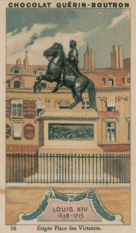Louis XIV, 1638-1715, pystytetty Place des Victoires tekijältä French School