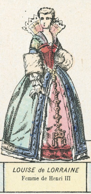 Louise de Lorraine, Henrik III:n vaimo (värillinen kaiverrus) tekijältä French School