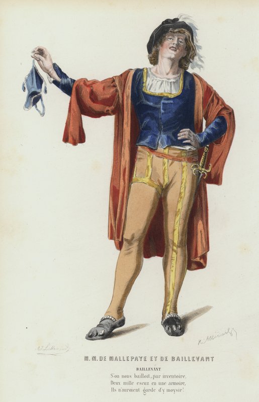 M M De Mallepaye ja De Baillevant (värillinen kaiverrus) tekijältä French School