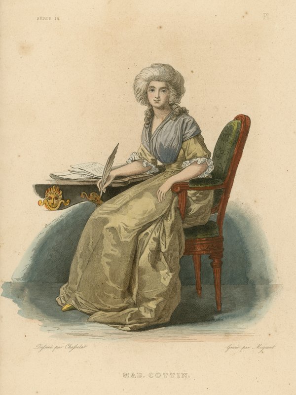 Madame Cottin (värillinen kaiverrus) tekijältä French School
